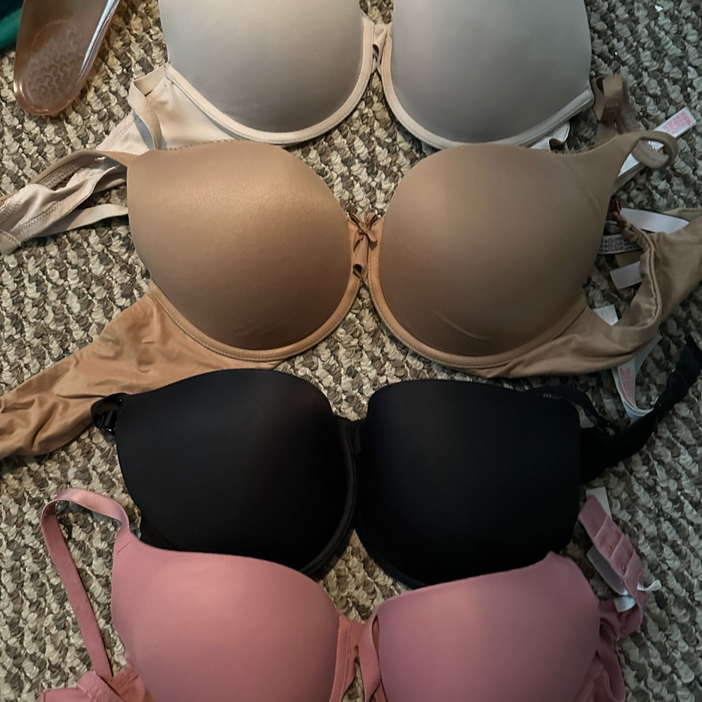 Victoria secret & PINK Women's Intimates Multi-Pack Bras - Black, Pink,Tan,White